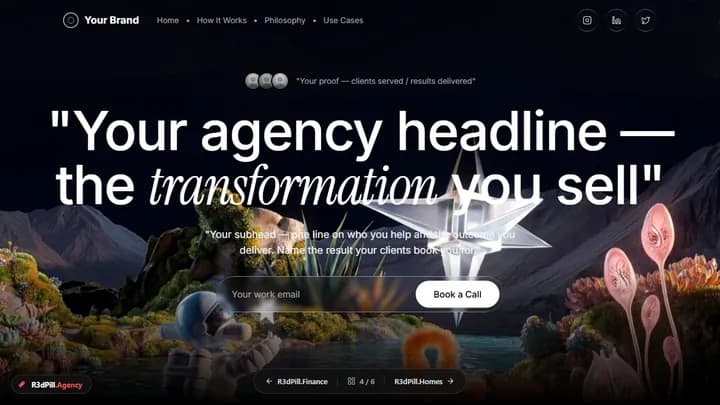 R3dPill.Agency — Agency / Studio website demo