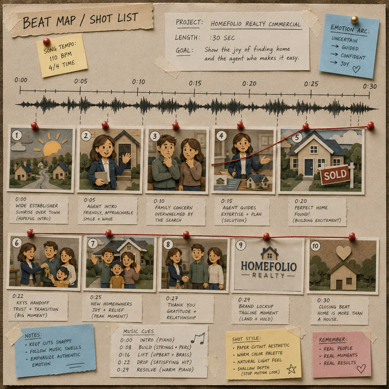 Beat map / shot list